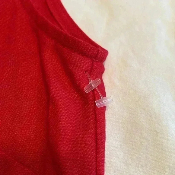 Westbound 100% Linen Red Sleeveless Shirt Top in Size Small. - Picture 8 of 10